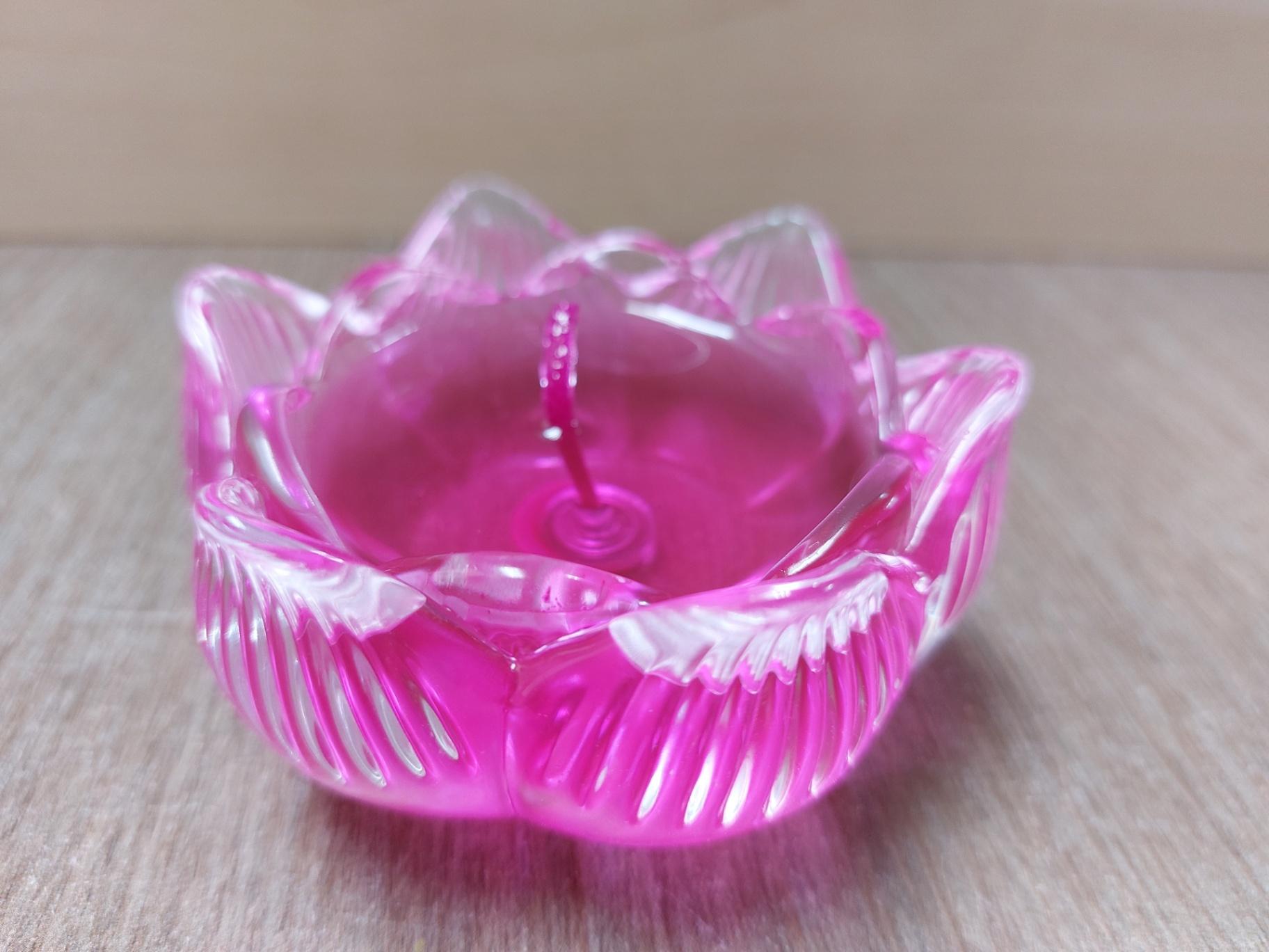 10小时玻璃莲花蜡烛