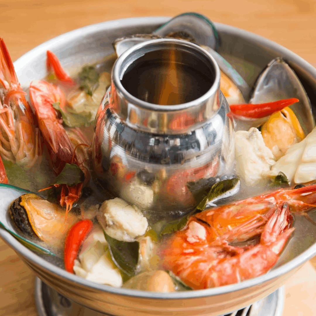 S002 Thai White Tomyam Seafood Soup ต้มยำซีฟู้ดน้ำใส