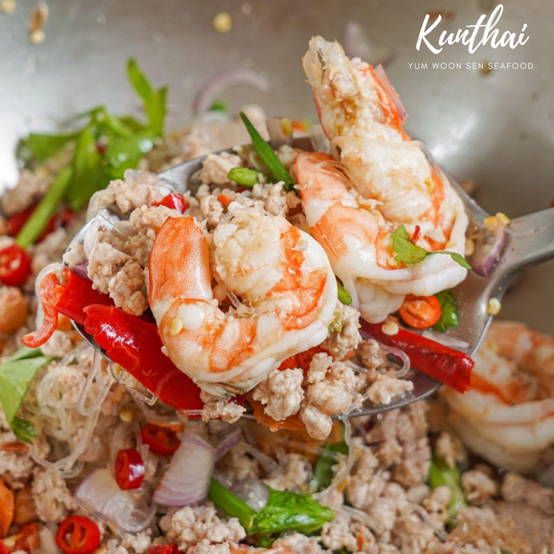 D001 Glass Noodle Seafood ยำวุนเซ็นซีฟู้ด