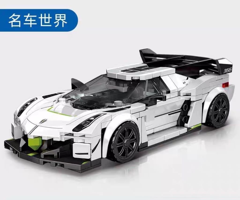 SEMBO 森宝 - Famous Car Series. White Sport Car (714542)