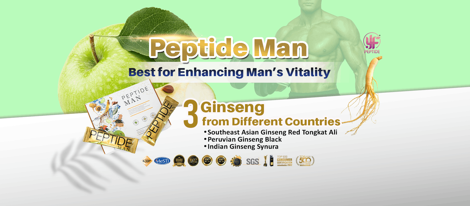 【Peptide】Peptide Man Power Men Supplement Kidney Protection Buah Pinggang Maca Tongkat Ali 男人圣品 男性保健 玛卡 补肾 保护前列腺 备孕