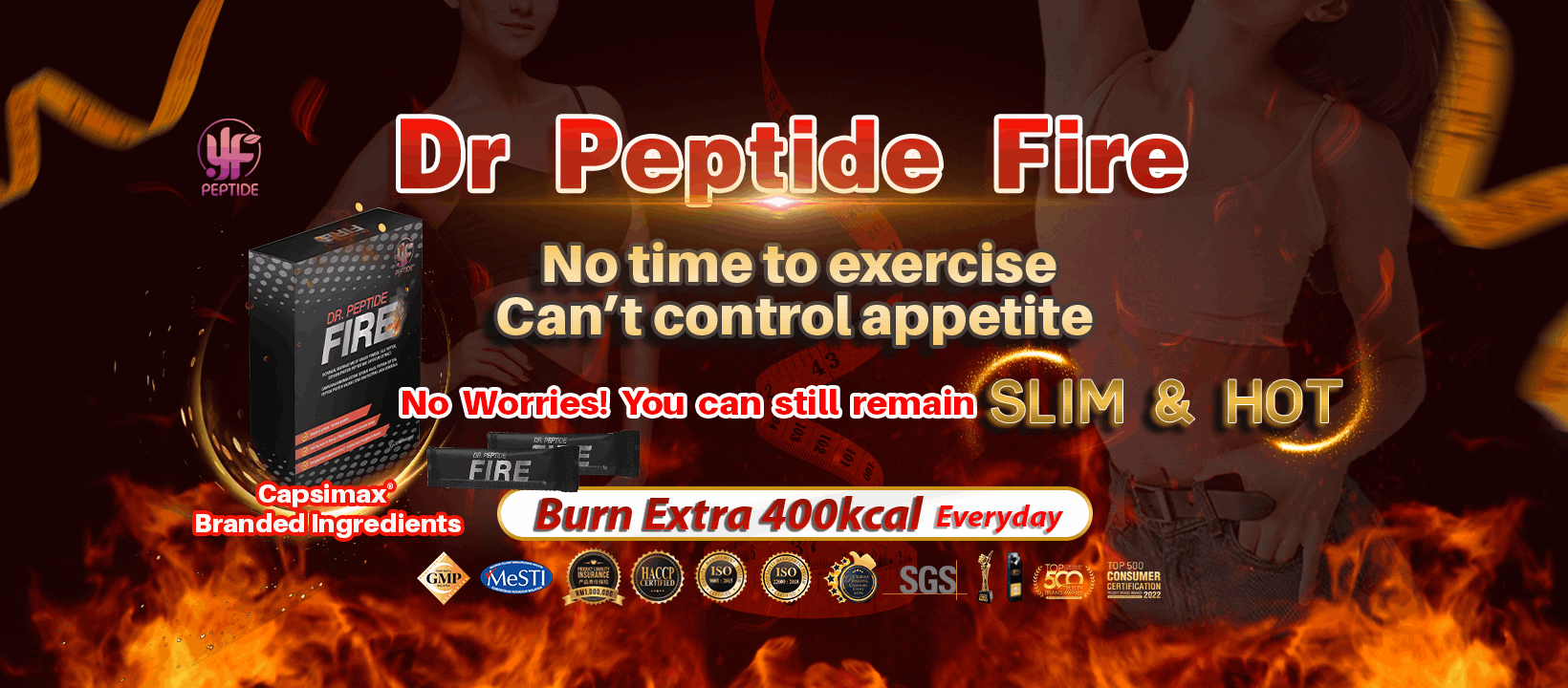 【Peptide】Dr Peptide Fire Slimming Diet Health Supplement Weight Loss Fat Loss Kuruskan Badan 肽火辣 燃脂圣品 瘦身 体重管理 顽固脂肪 躺着瘦
