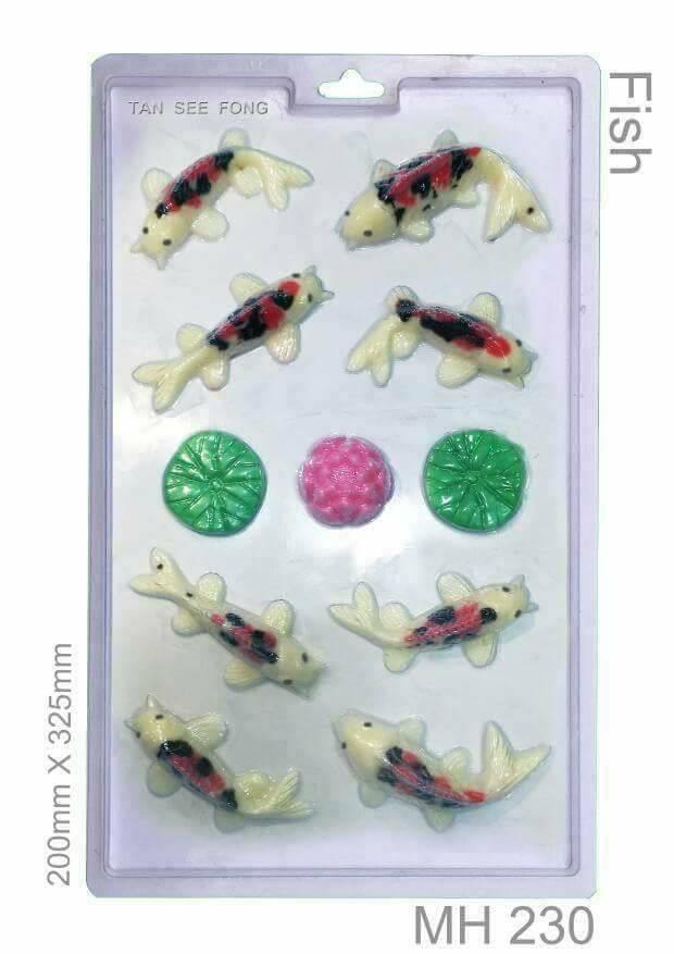 MH230 小鲤鱼 koi fish 莲花 荷叶 plastic mould 海底世界 (新年 new year)
