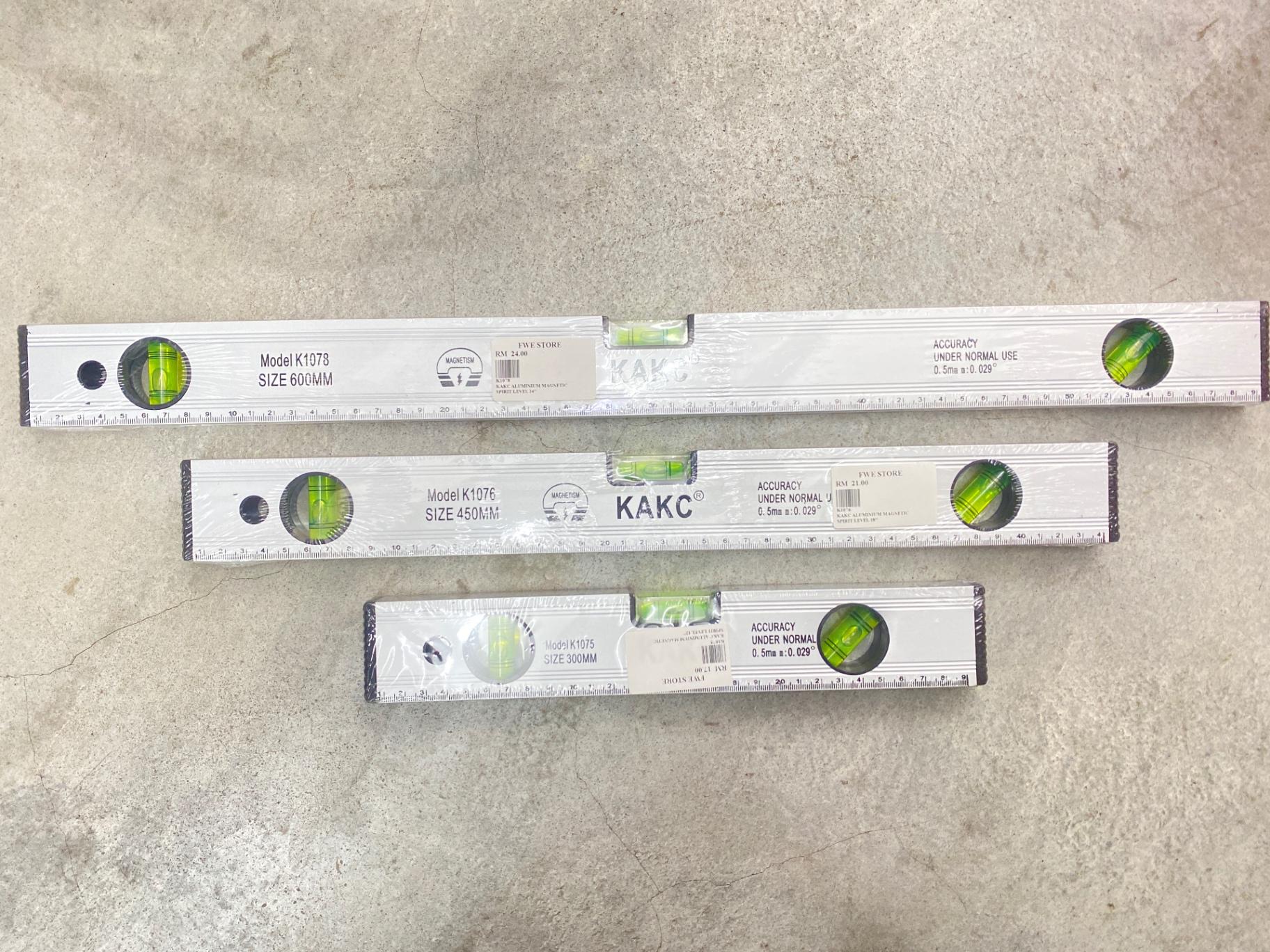 KAKC Aluminium Magnetic Spirit Level 12"/18"/24"