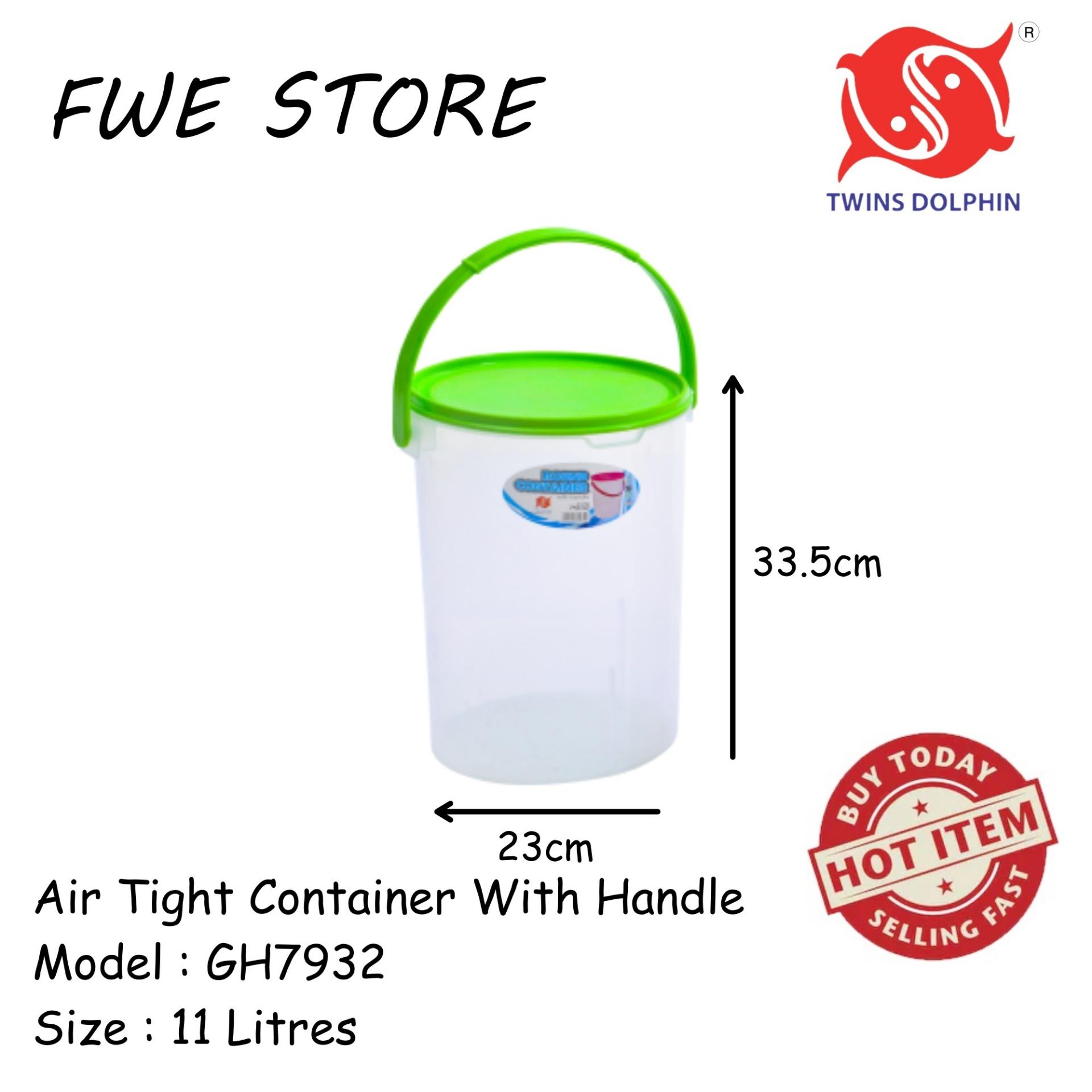 Twins Dolphin 11 Litres Air Tight Container With Handle / Rice Container GH7932