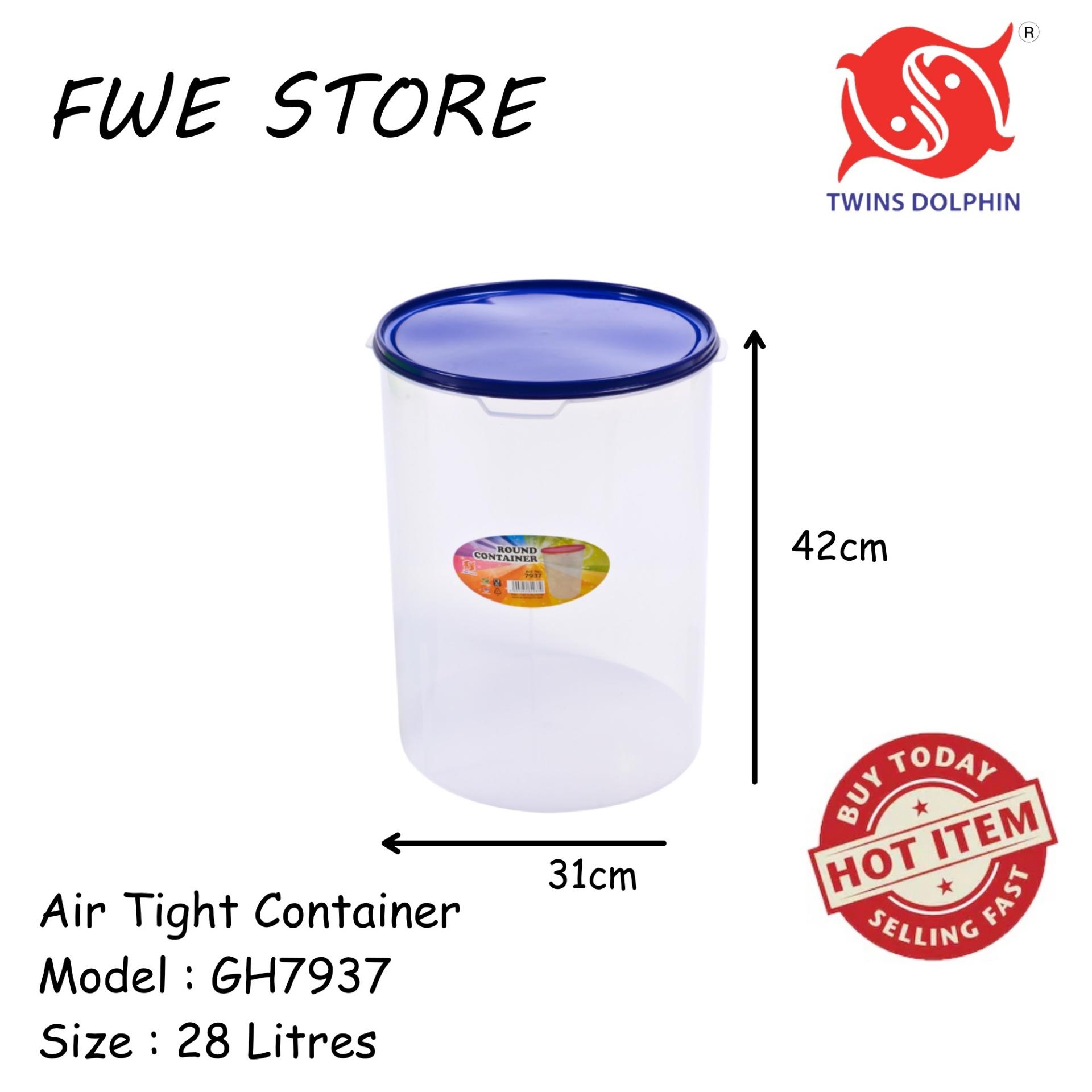 Twins Dolphin 28 Litres Air Tight Container / Rice Container / Snack Container GH7937