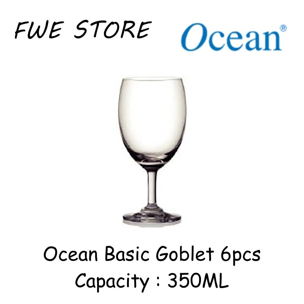 Ocean Glassware 1001G12 12.25OZ Basic Water Goblet Set of 6pcs - 350ML