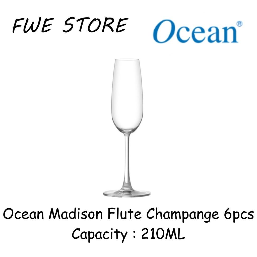 Ocean Glassware 1015F07 Madison Flute Champagne Set of 6pcs