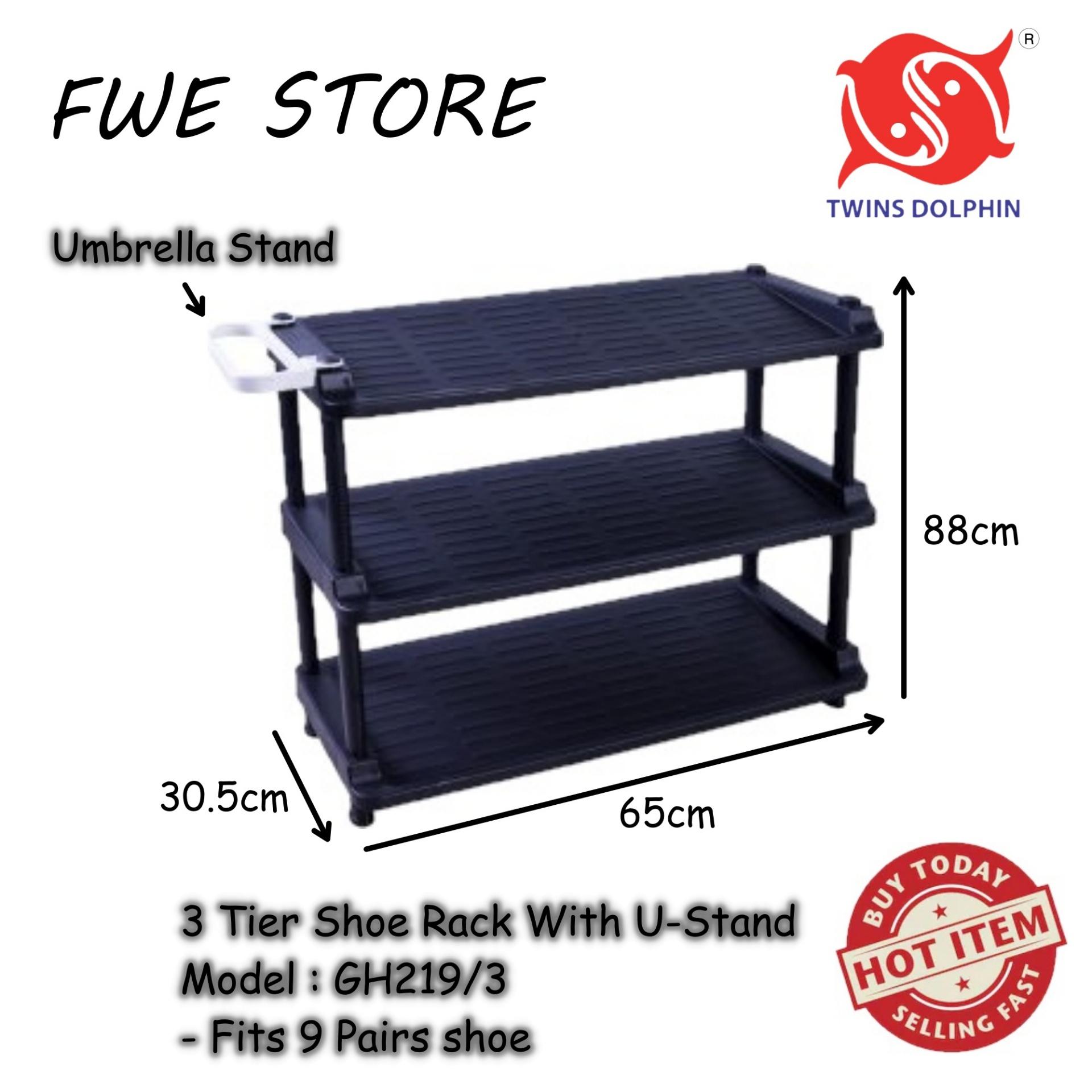 Twins Dolphin 3 Tier Shoe Rack With U-Stand GH219/3 (FOR HOME & OFFICE USE)