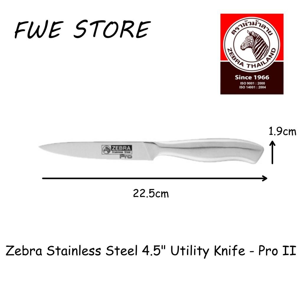 (100% Original) Zebra Thailand Stainless Steel 4.5" Utility Knife - Pro II