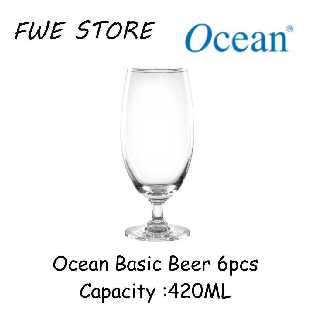 Ocean Glassware 1001B15 14.75OZ Basic Beer Goblet Set of 6pcs - 420ML