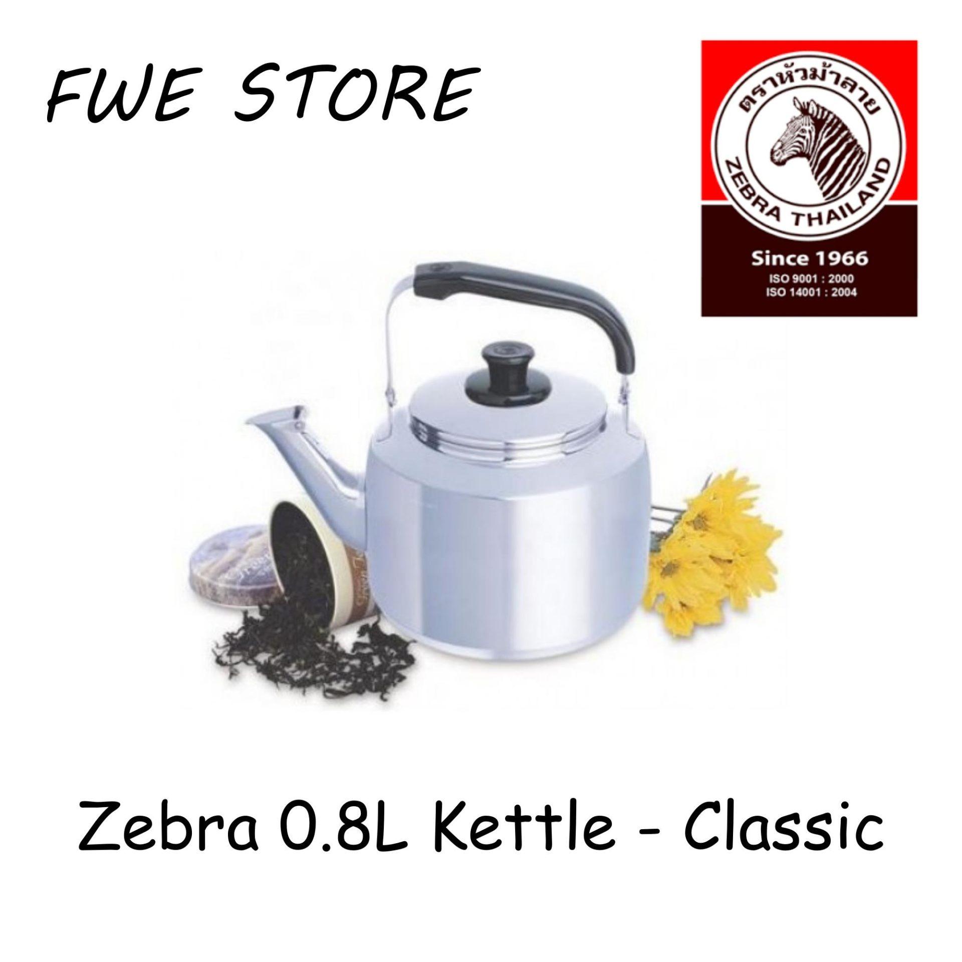 (100% Original Zebra) Zebra Thailand Stainless Steel 0.8 Litres Kettle Classic