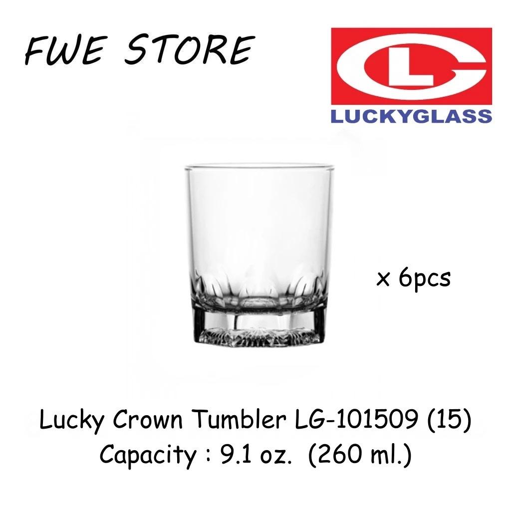 Lucky Glass Crown Tumbler 9.1oz (260ml) -Set of 6pcs