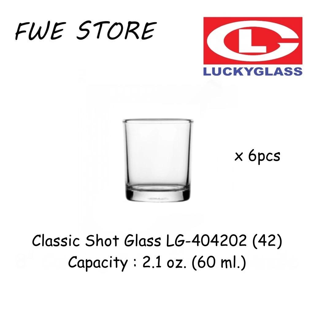 Lucky Glass Classic Shot Glass LG-404202(42) 2.0oz (60ml) - Set of 6 Pcs