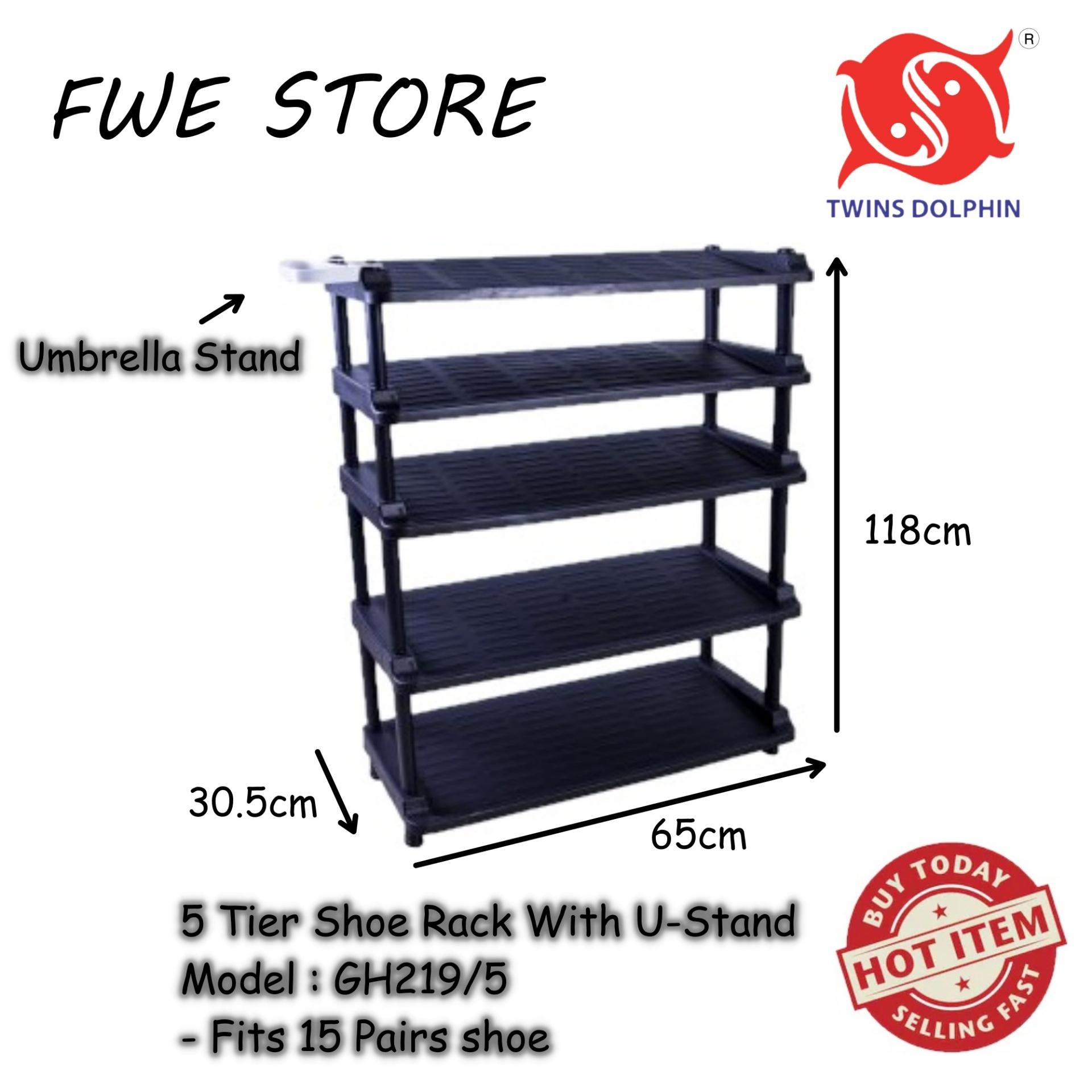 Twins Dolphin 5 Tier Shoe Rack With U-Stand (FOR HOME & OFFICE USE)