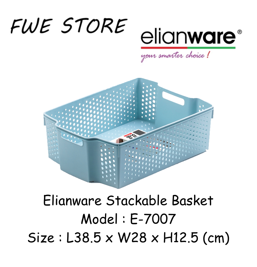 Elianware E-7007 Multipurpose Stackable Bins Baskets Storage Bins Organizer Baskets
