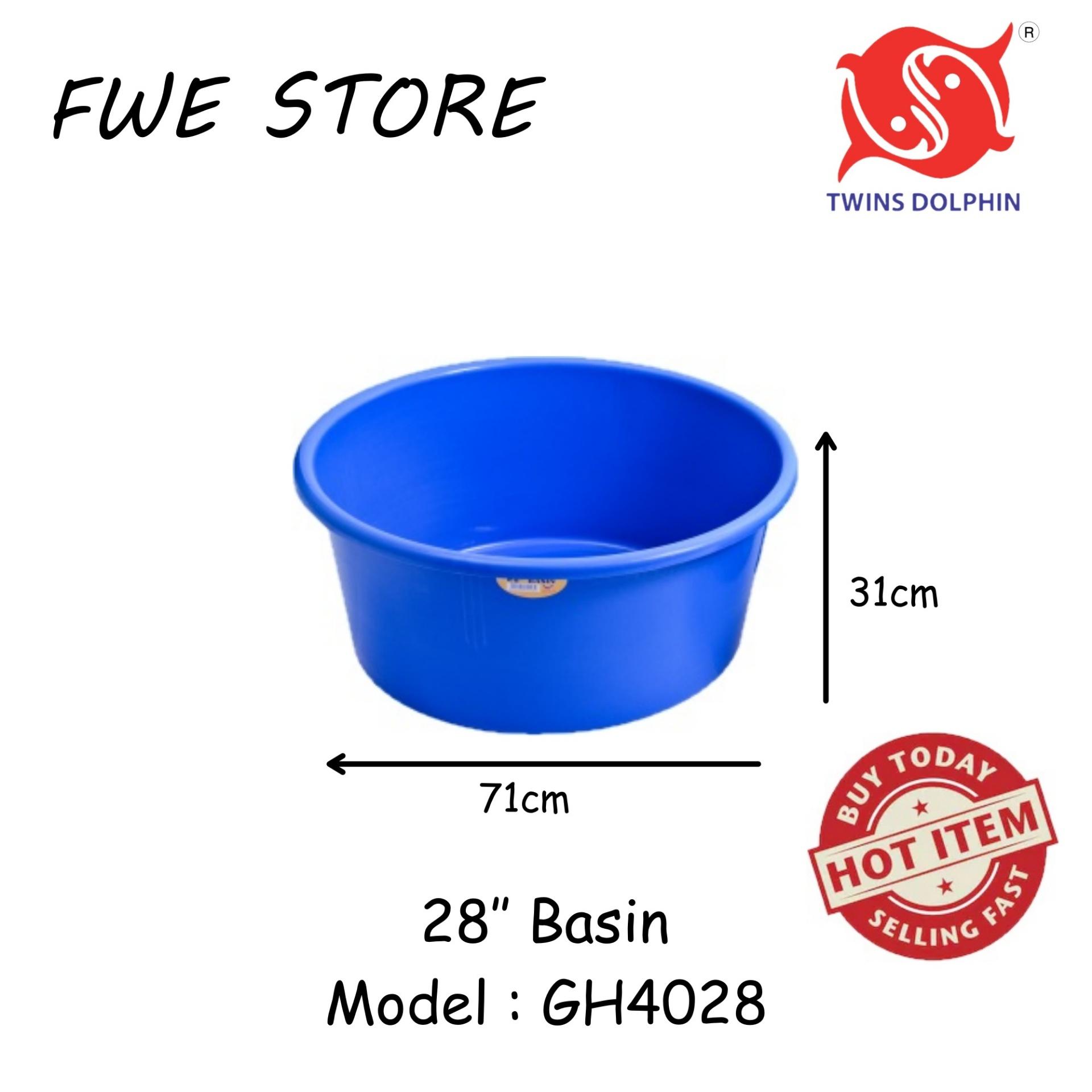 Twins Dolphin 28" Round Plastic Wash Basin / Basin Cuci Pinggan GH4028 (Randomly Color)