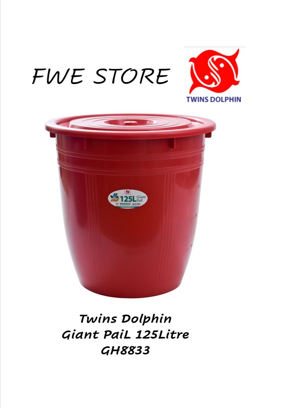 Twins Dolphin Giant Pail With Cover 125Litre ( GH8833)