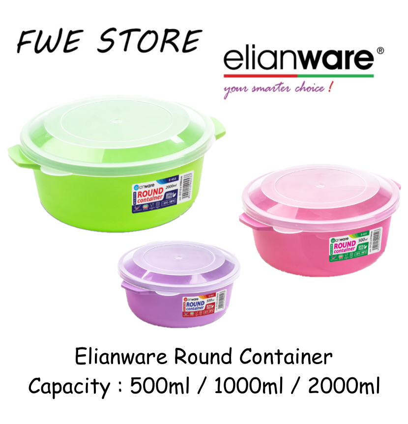 Elianware Round Container / Food Storage / Lunch Box 1000ml