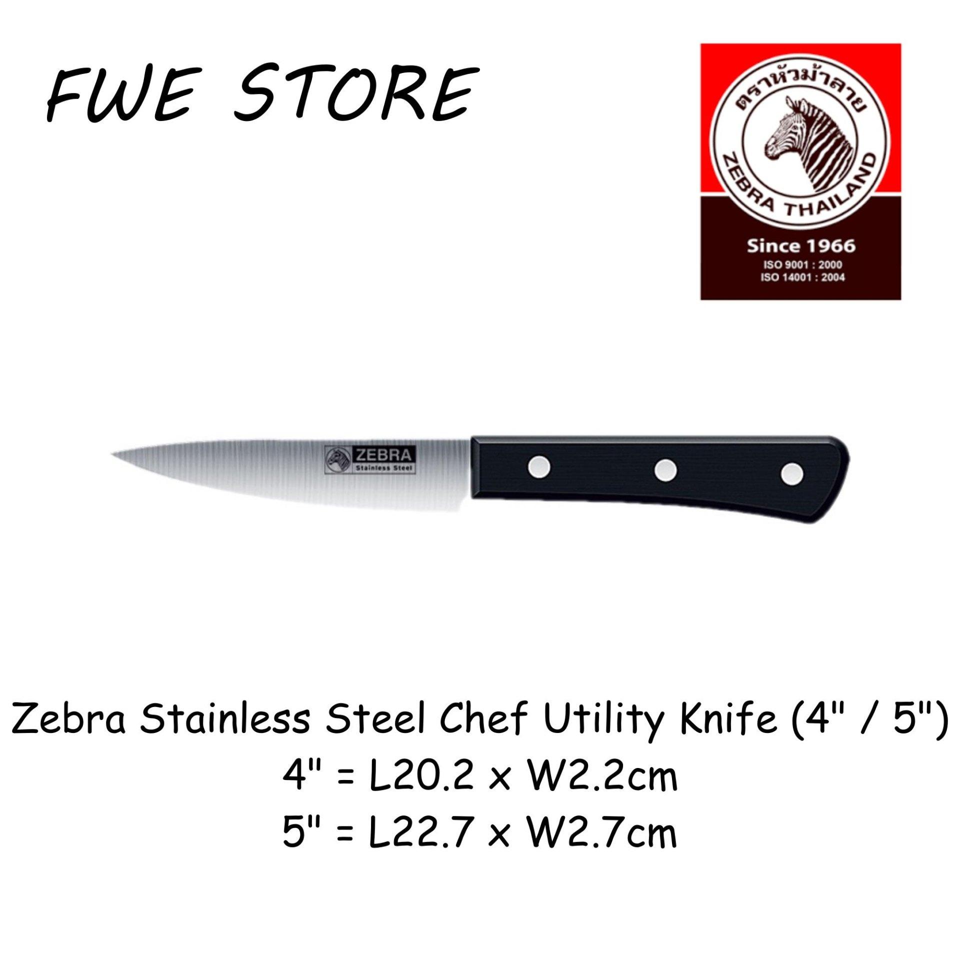 (100% Original zebra) Zebra Stainless Steel Chef Utility Knife (4"/5")