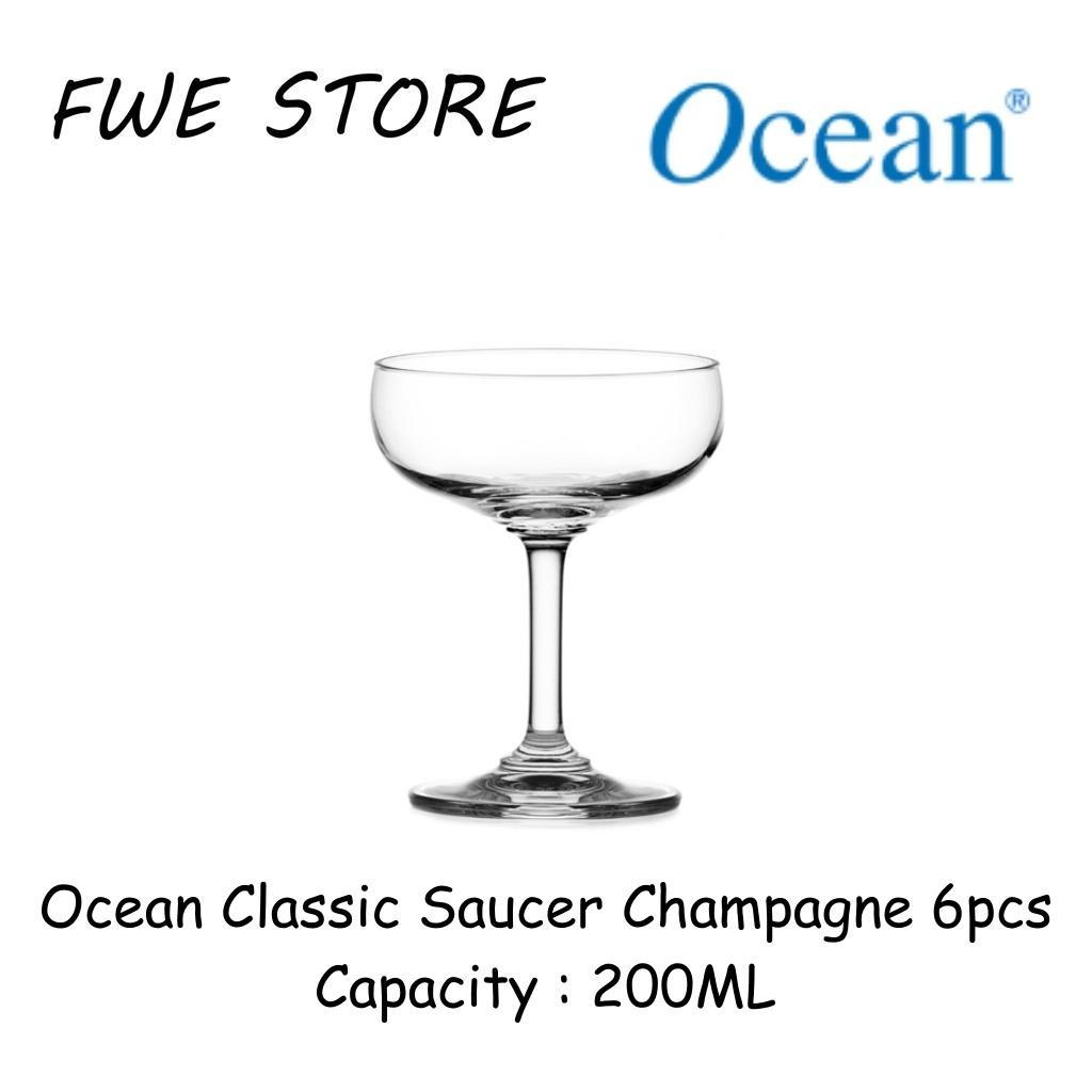 Ocean Glassware 1501S07 7OZ Classic Saucer Champagne Set of 6pcs - 200ML