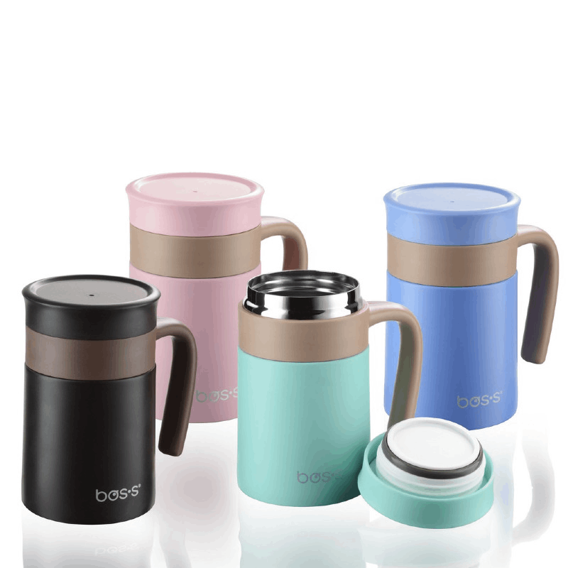 650ML "BOS'S" Stainless Steel Insulated Travel Mug