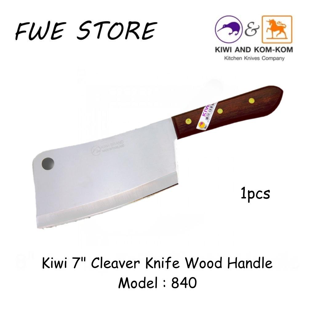 Original Thailand Kiwi 7" Cleaver Knife Wood Handle 840