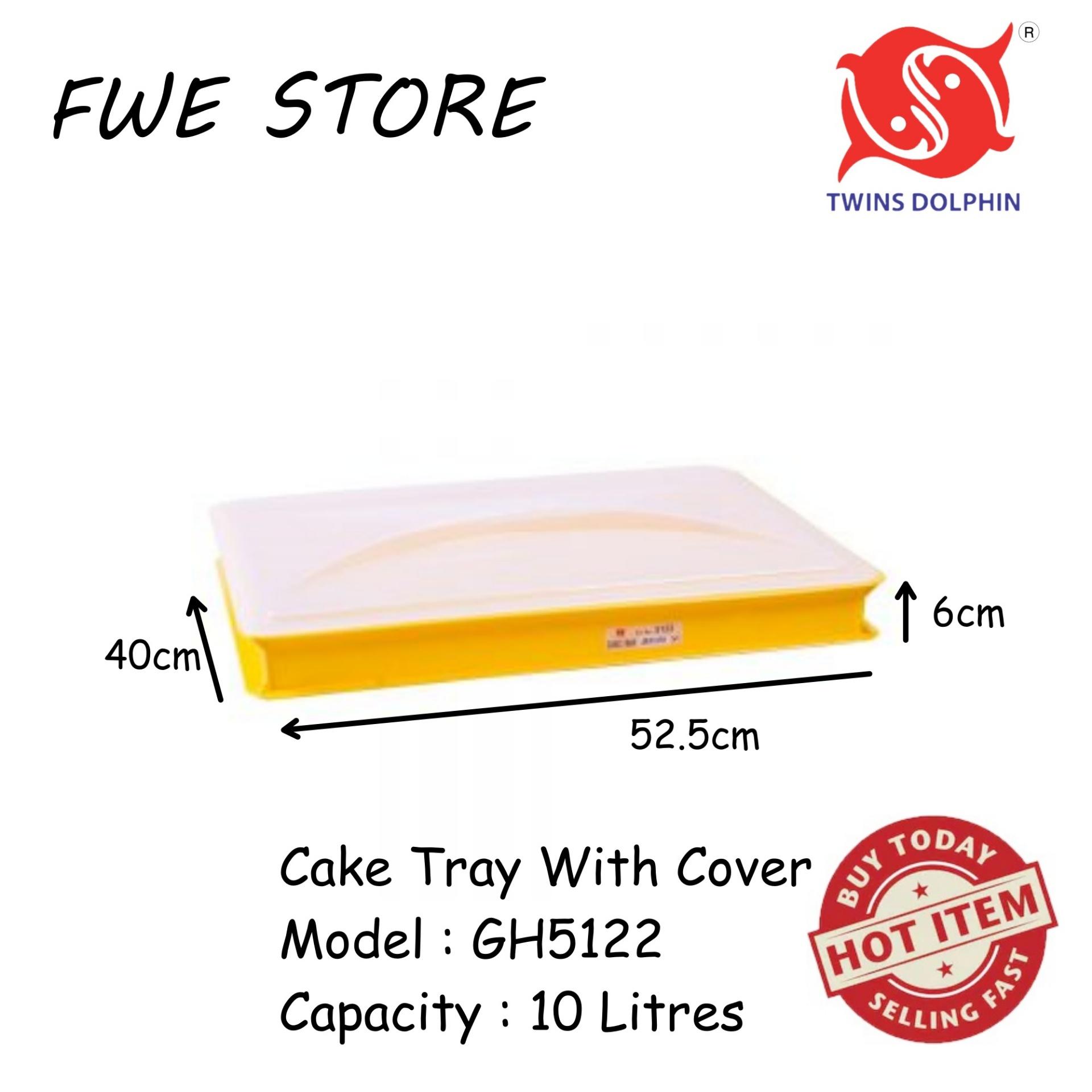 Twins Dolphin Cake Tray With Cover / Bakery Tray / Multipurpose Tray GH 5122 + GH 5123