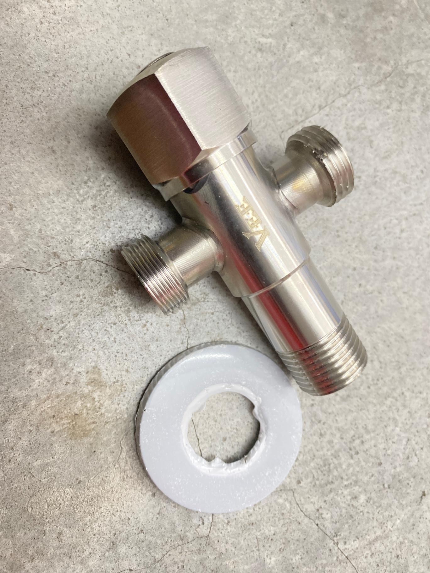 VEE-TAP Stainless Steel 2 Way Angle Valve 1/2"