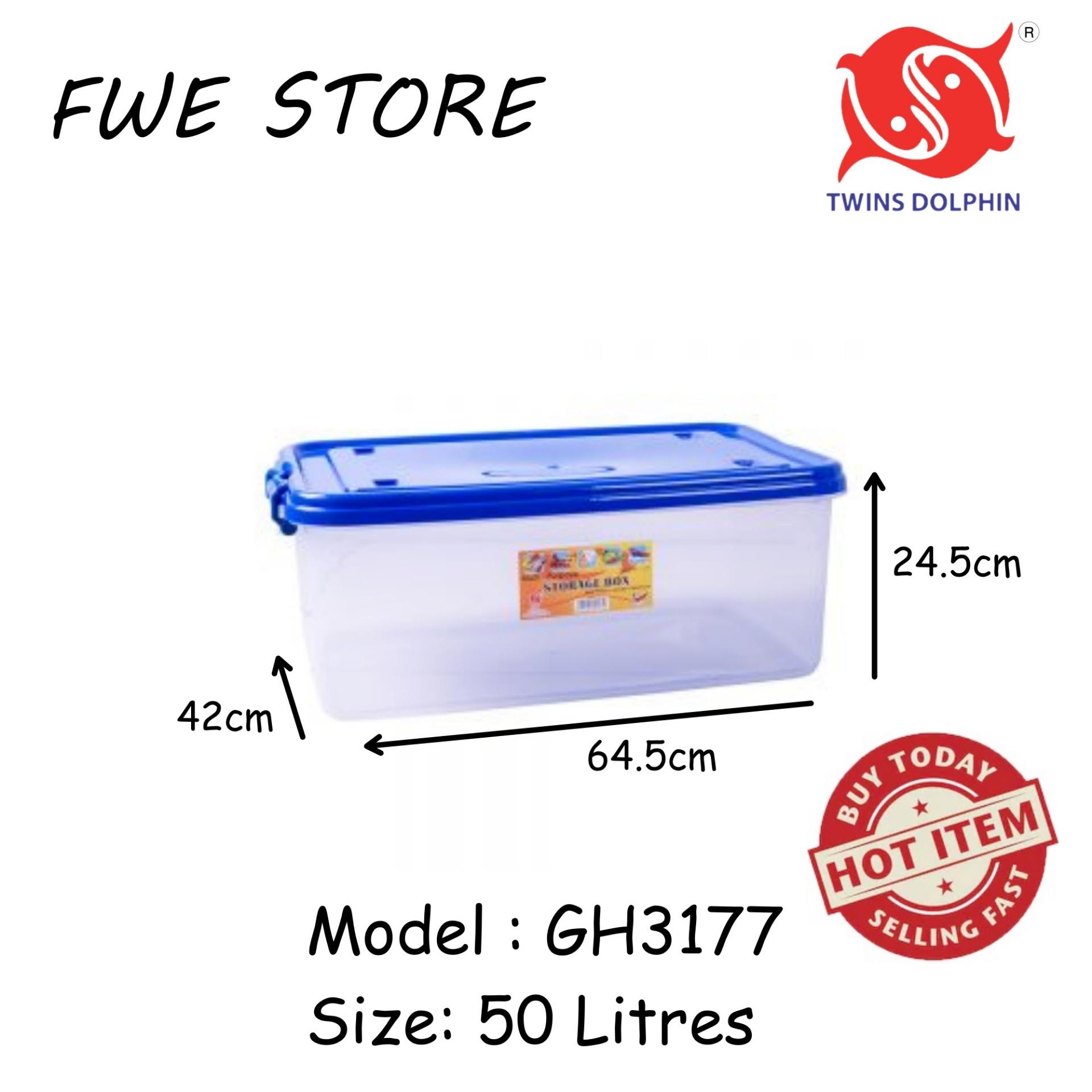 Twins Dolphin Transparent Storage Box 50 Litres - GH3177