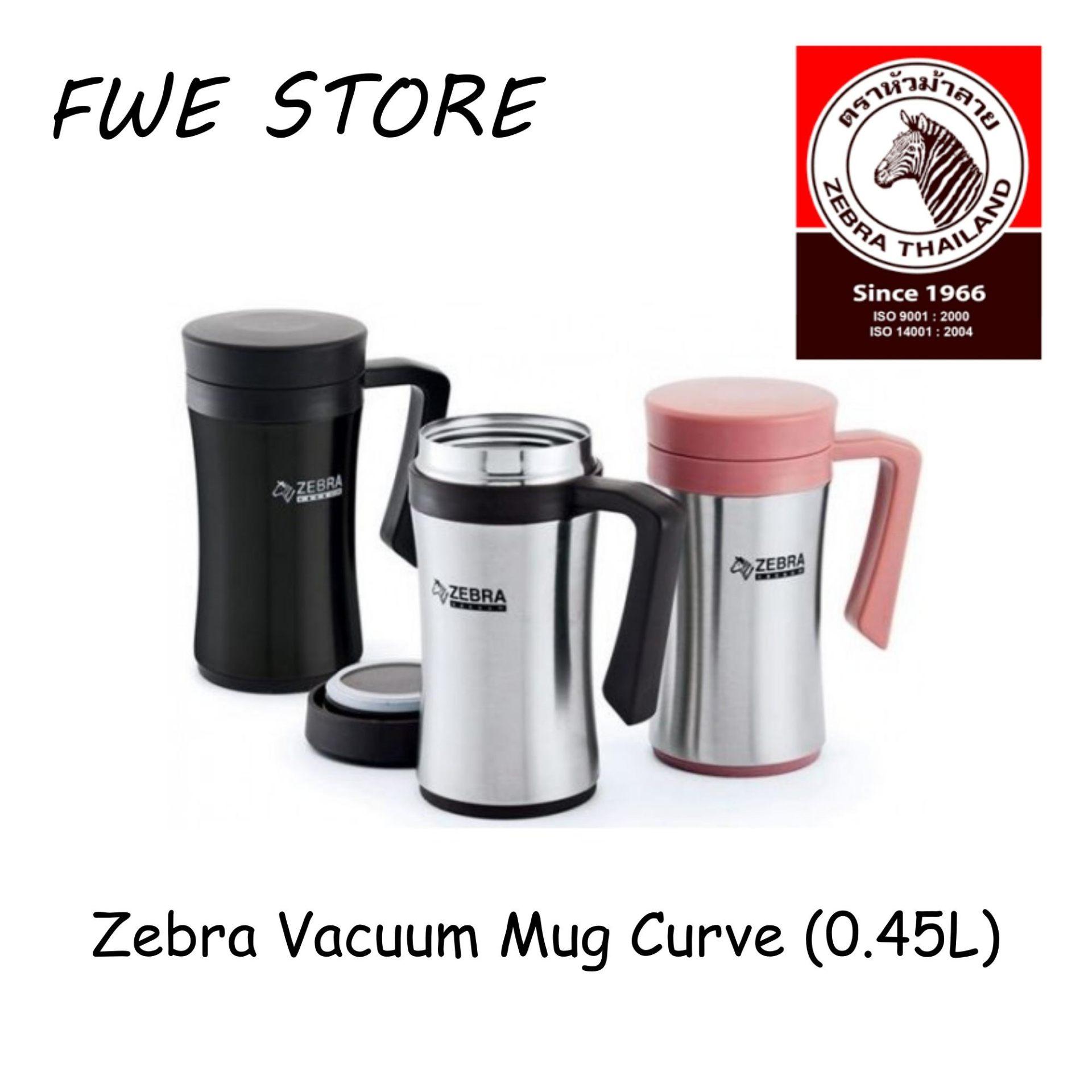 (100% Original Zebra) Zebra Stainless Steel 0.45Litres Vacuum Mug Curve - Z112x972