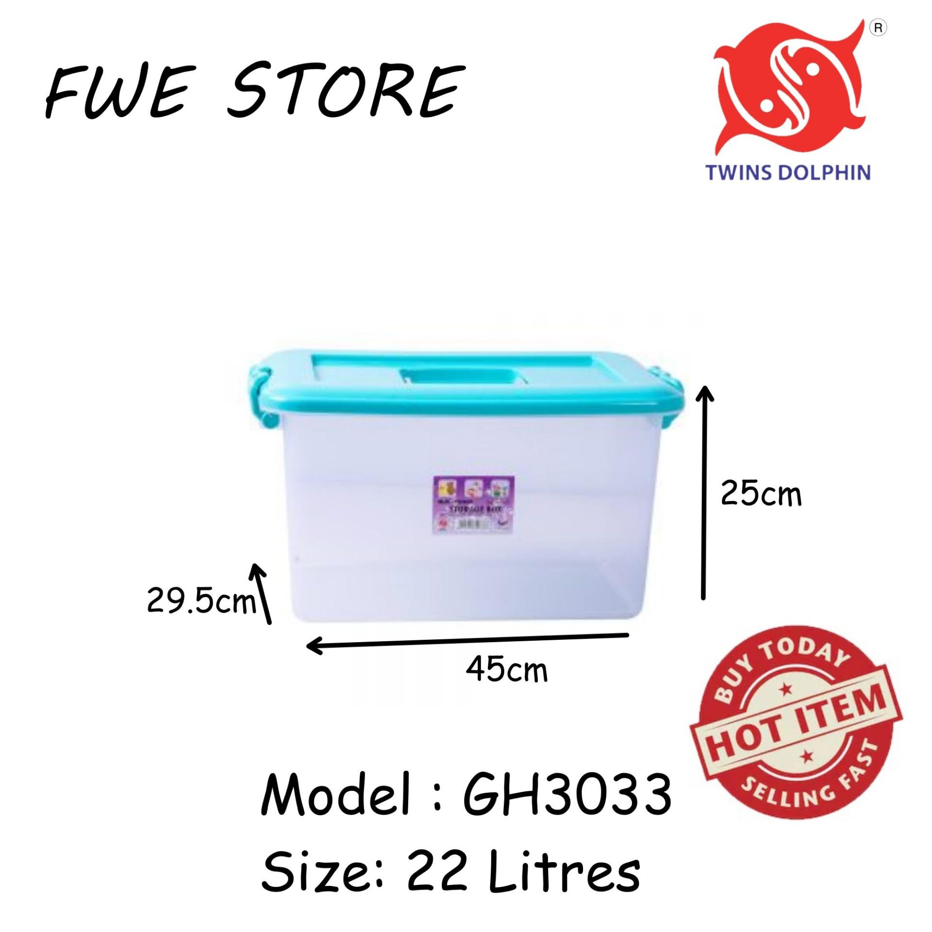 Twins Dolphin Transparent Storage Box 22 Litres - GH3033