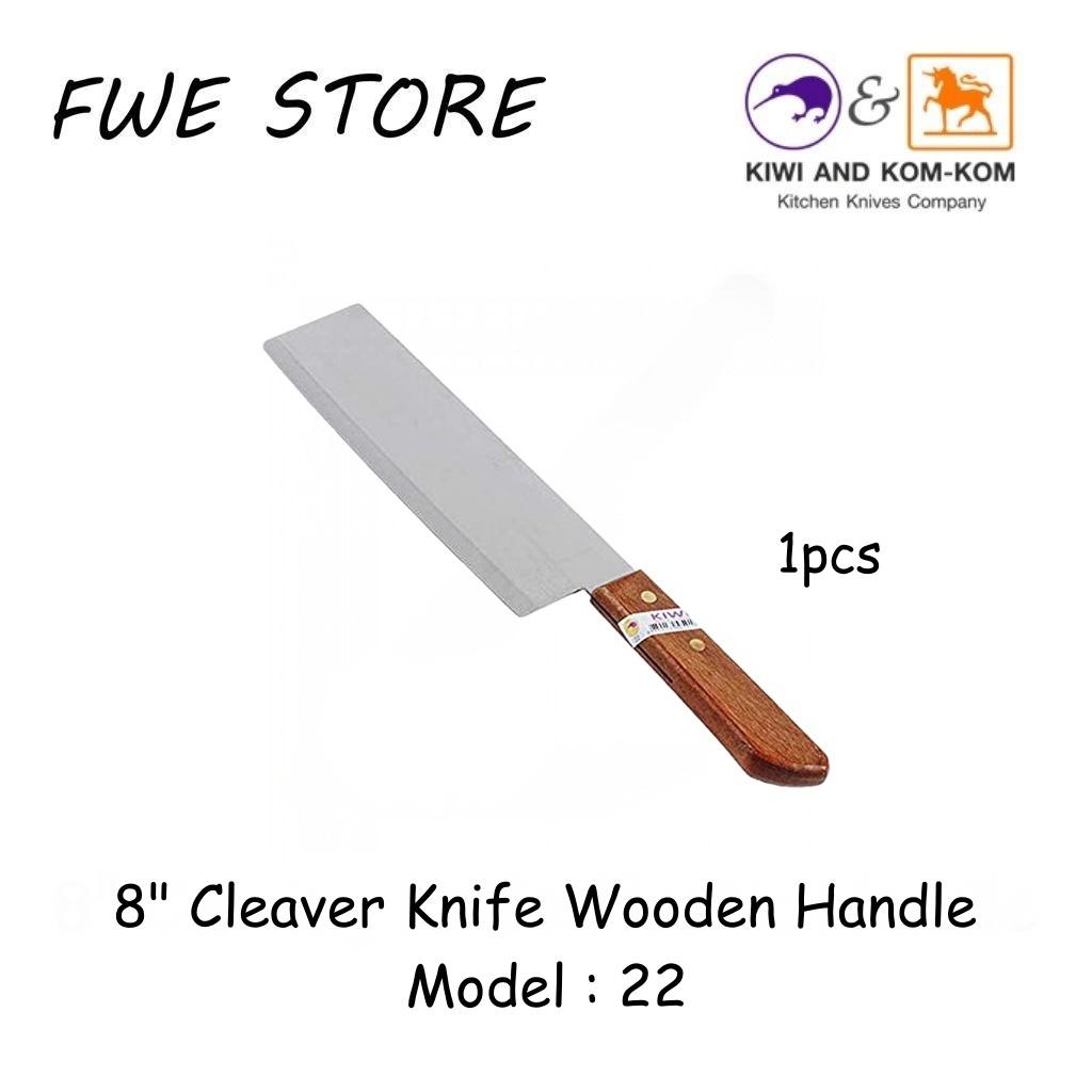 Original Thailand Kiwi 8" Cleaver Knife Wooden Handle 22