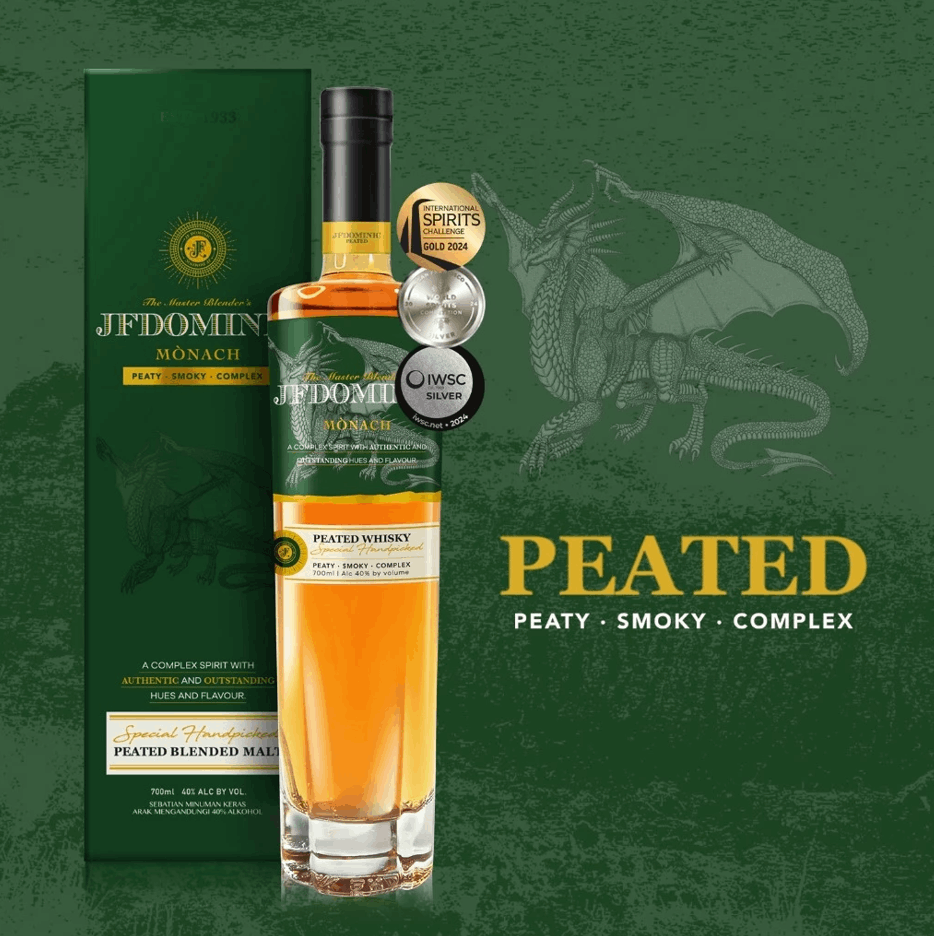 JF DOMINIC WHISKY - PEATED MONACH -700ML