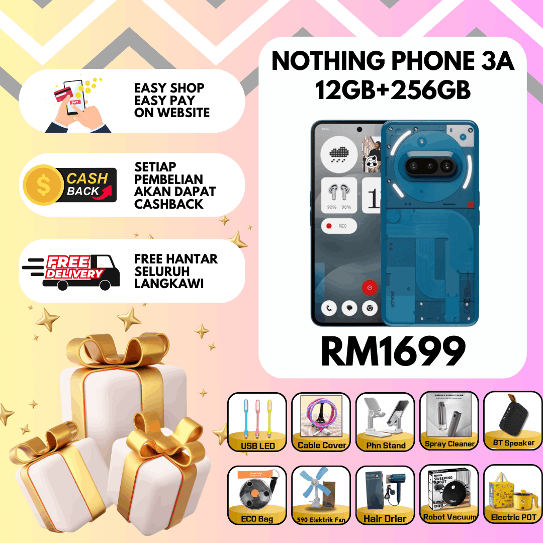 NOTHING PHONE 3A (12+256GB) 5G -Adapter Not Included