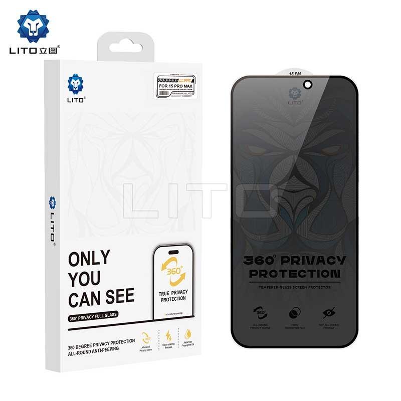 LITO D+Ultra 360 Degree Privacy Tempered Glass Full Screen Protector