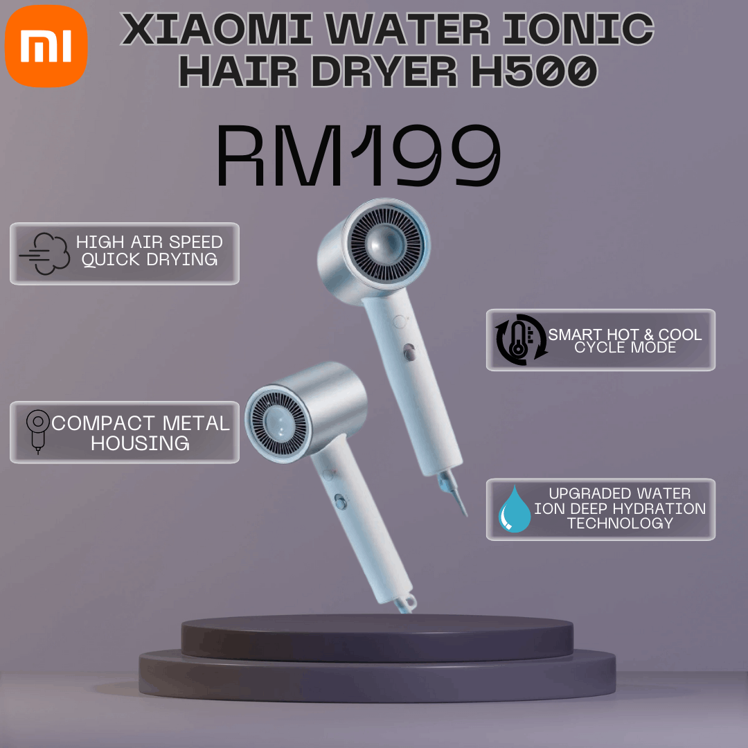 XIAOMI WATER IONIC HAIR DRYEH H500 ( 6 MONTH WARRANTY )