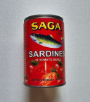 Sardines In Tomato Sauce [400Gm] Brand Saga - China * Tin/400Gm+-