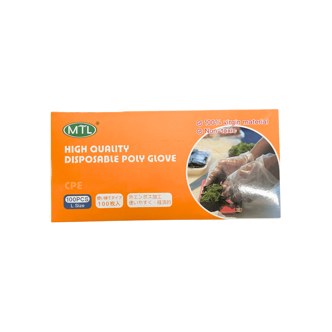 MTL Hand Glove CPE L Size 100 PCS