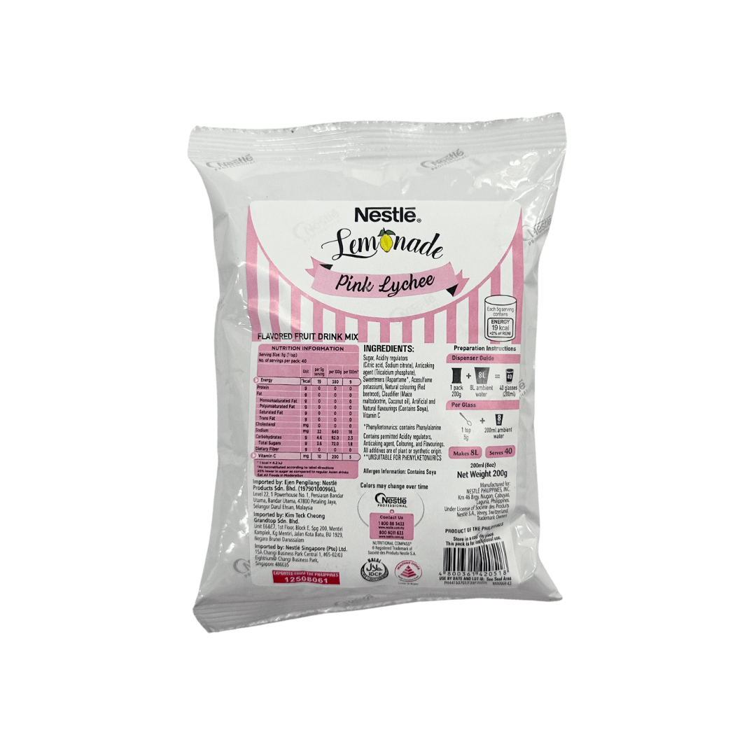 Nestle Lemonade Pink Lychee 200GM