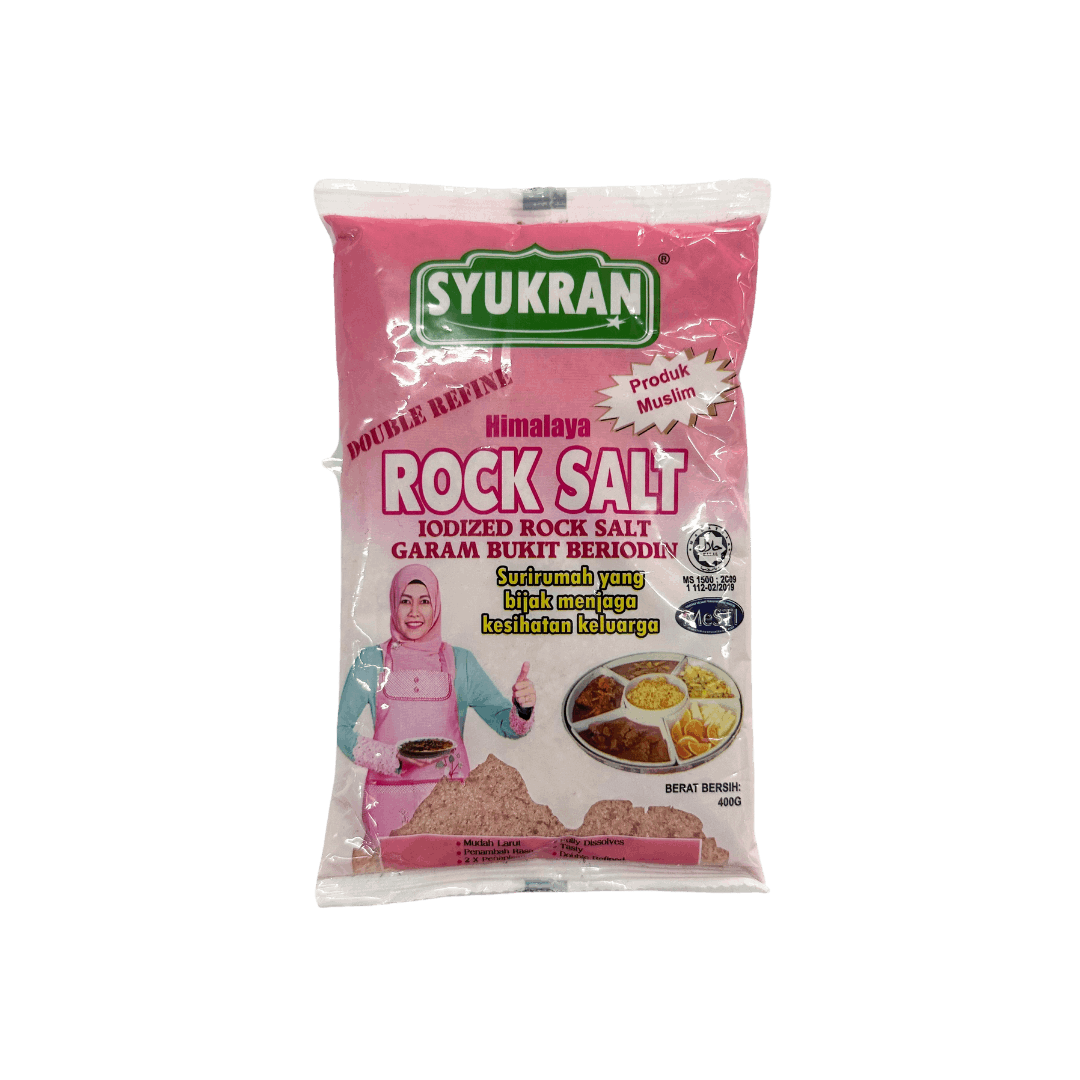 Syukran Garam Bukit Beriodin Double Refine ( Pink Rock Salt ) 400G