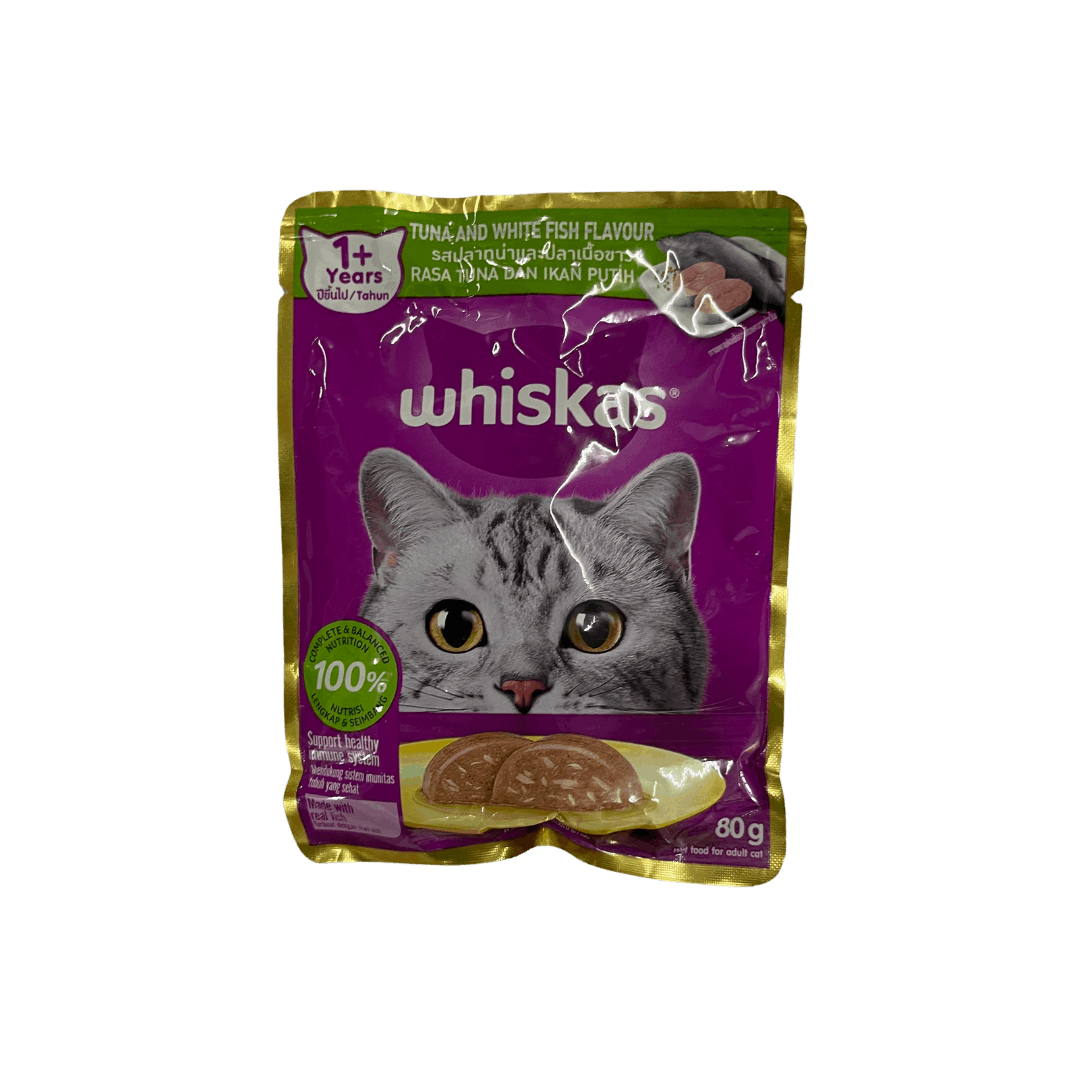 Whiskas 1+Year Tuna & White Fish (Wet) 80G
