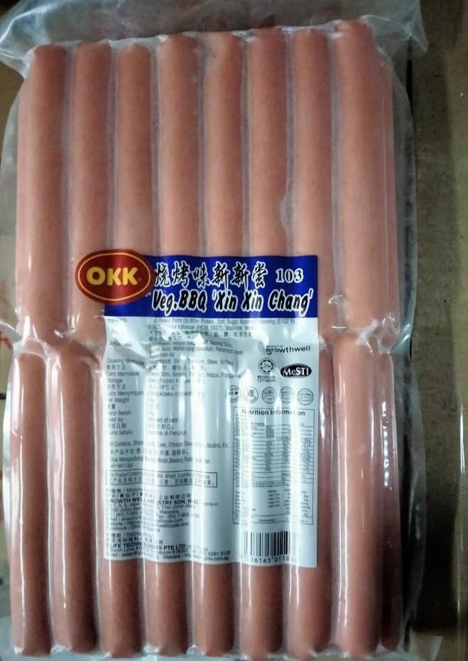 OKK VEGE BBQ XIN XIN CHANG 1 KG 烧烤味新新肠