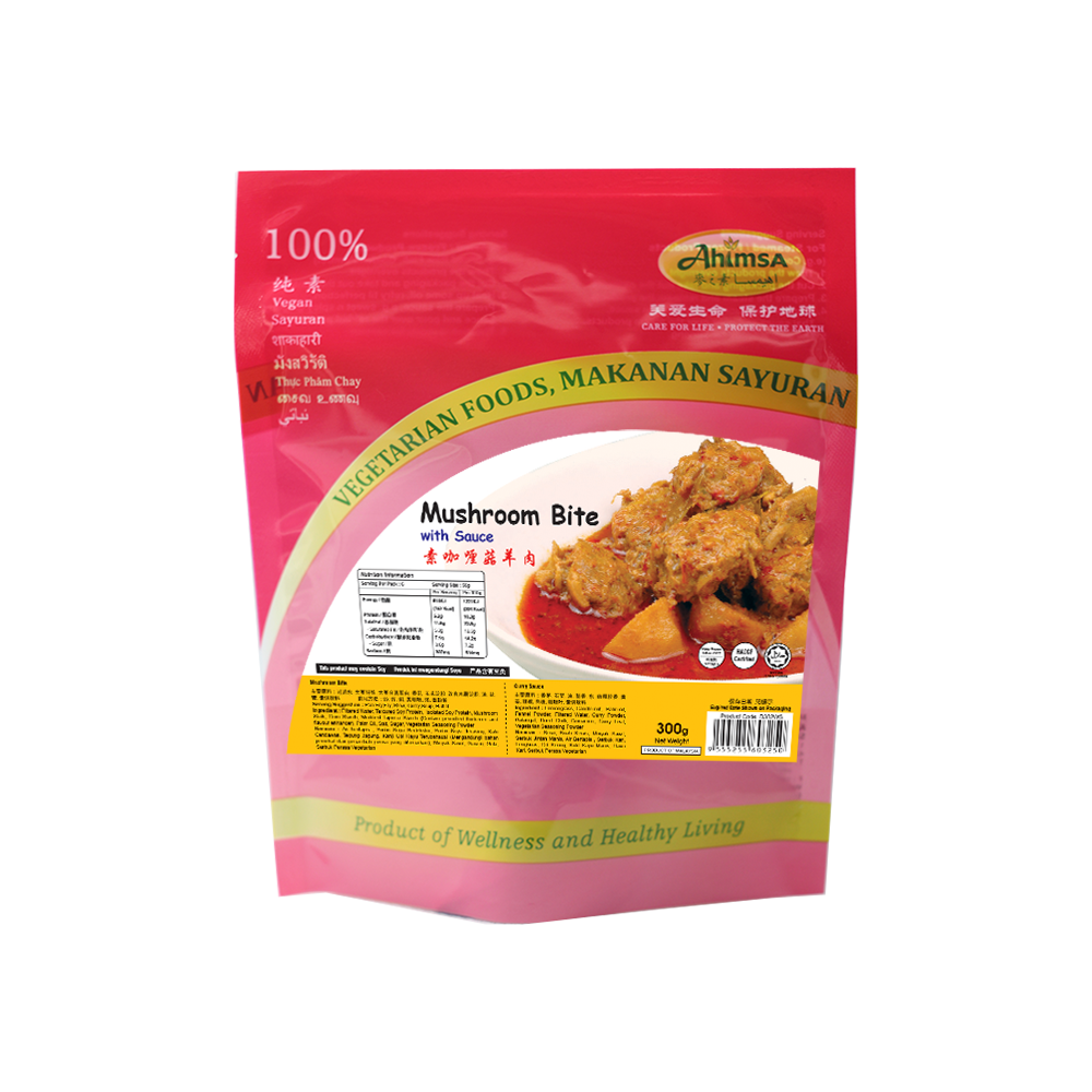 AHIMSA MUSHROOM BITE WITH CURRY SAUSE 300G 素菇羊肉