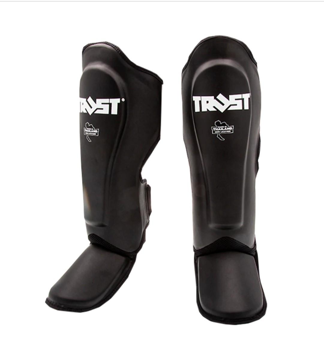 Shin Guards Trust Icon Semi Leather Black