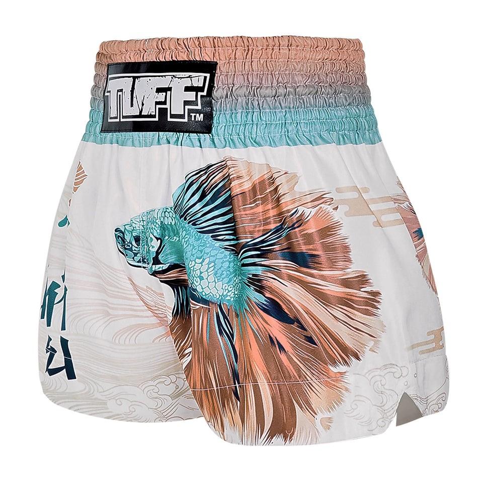 TUFF White Siamese Fighting FishMuaythai Short
