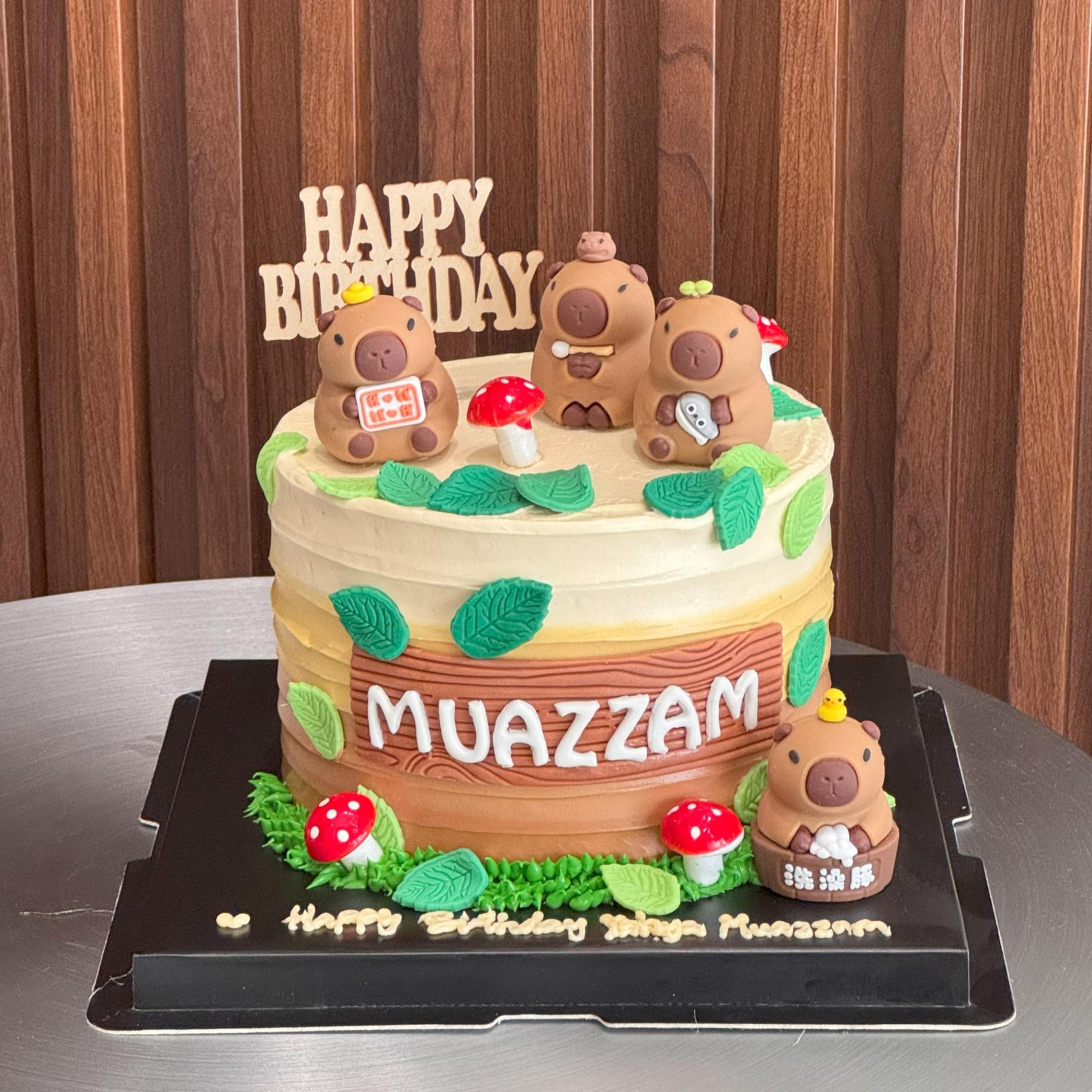 森系卡比巴拉蛋糕 Capybara Forest Cake