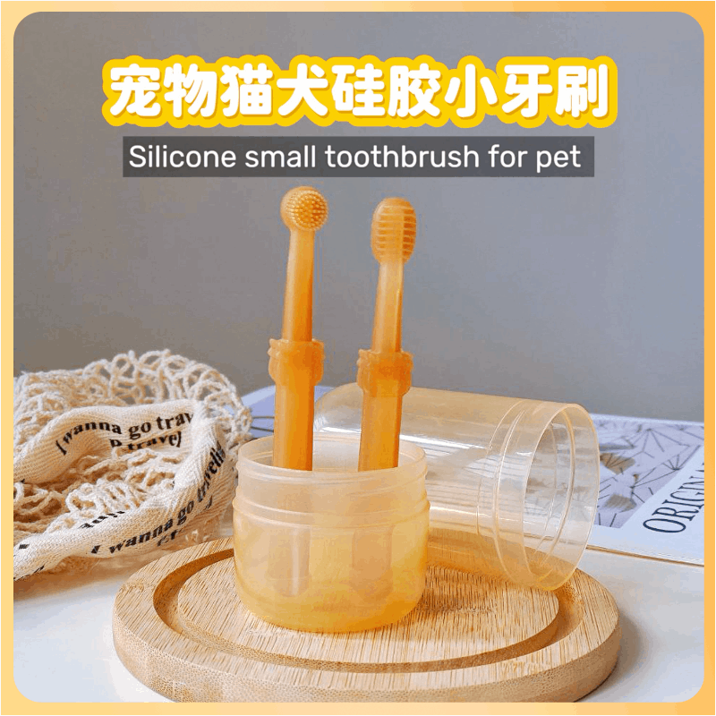 Pet Cat & D og Toothbrush 宠物纳米牙刷硅胶不伤牙猫狗刷牙