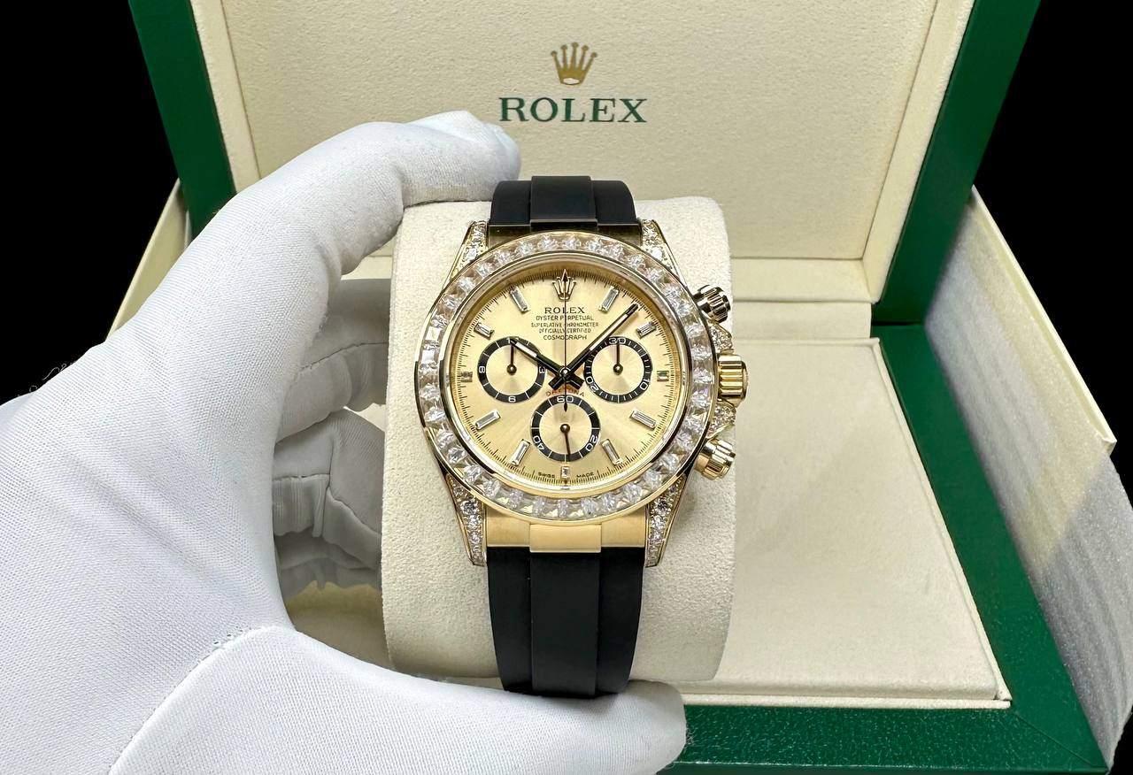 Rolex Daytona Diamond Bezel Chronograph Automatic 40 mm Men Watch