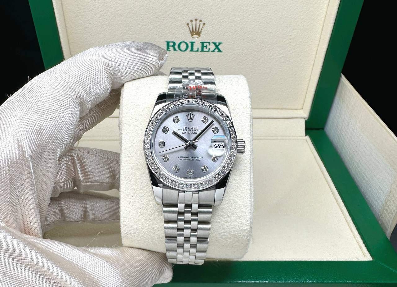 Semi Premium Rolex Datejust 31 mm  Diamond Bezel Automatic Ladies Watch